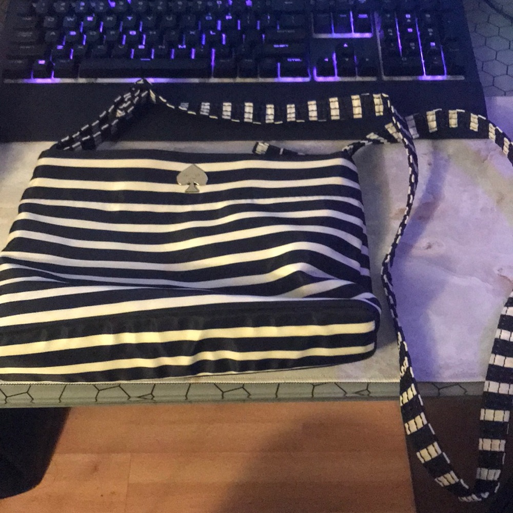 Kate spade crossbody stripped bag
